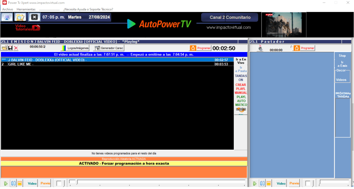 Interfaz AutoPowerTV